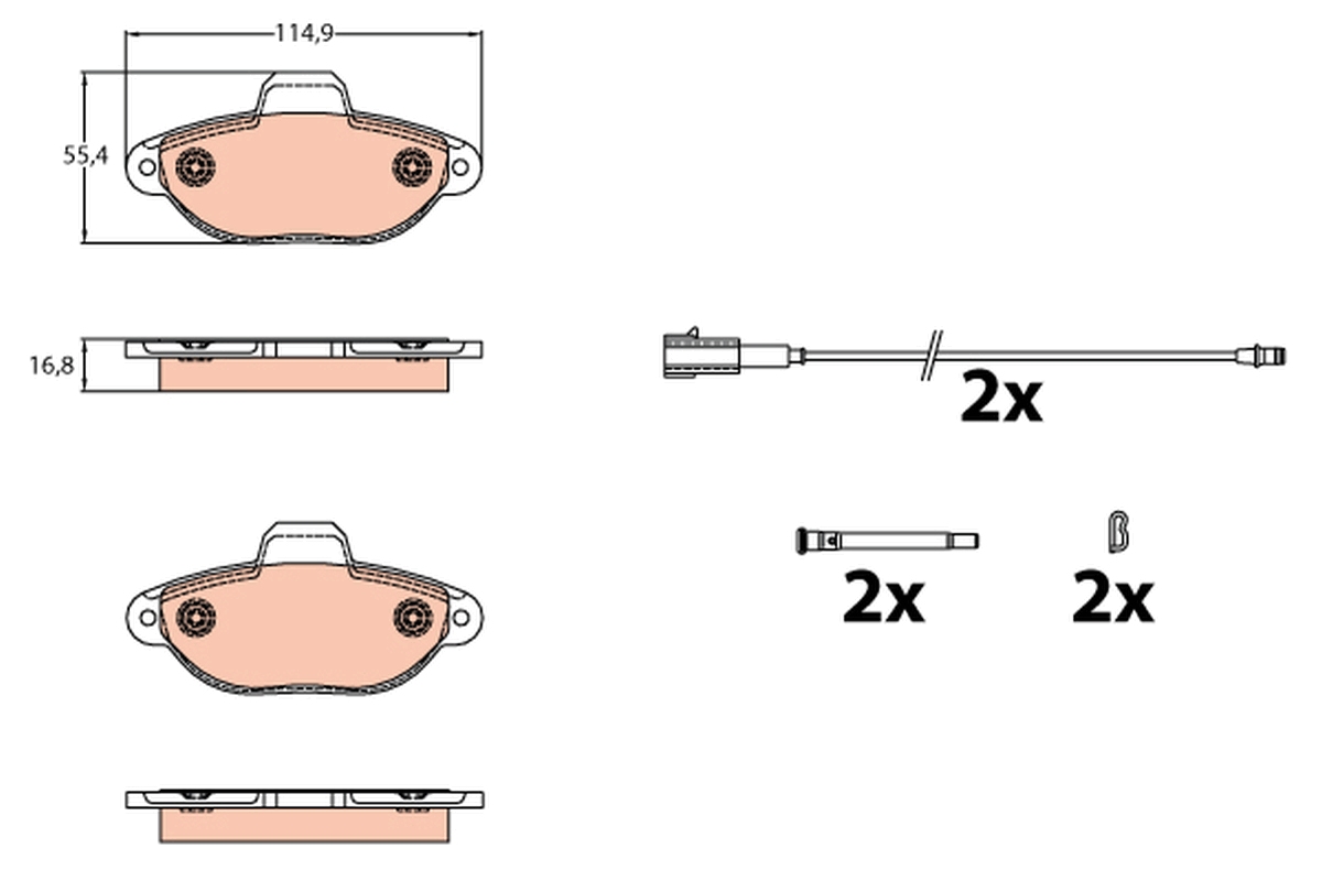 Placute frana TRW GDB2141