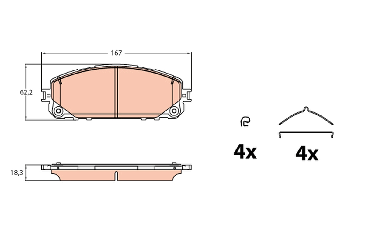 Placute frana TRW GDB2142