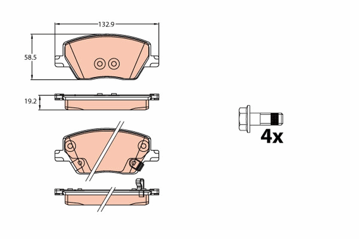 Placute frana TRW GDB2151
