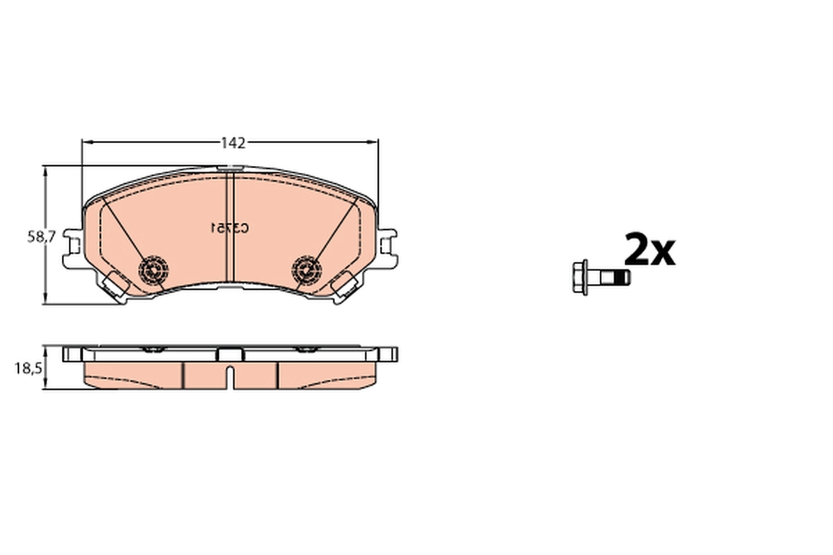 Placute frana TRW GDB2152