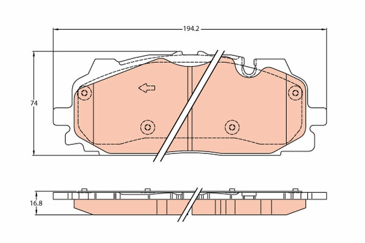 Placute frana TRW GDB2158