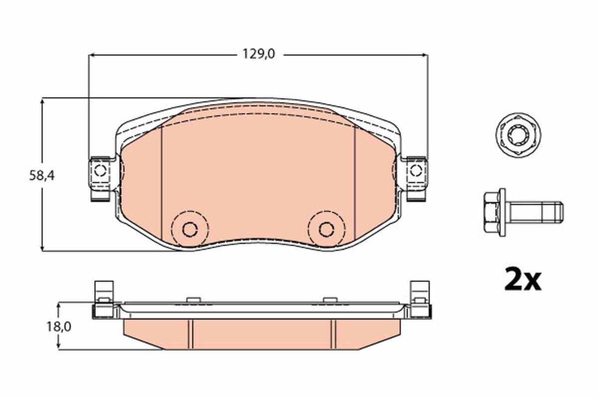 Placute frana TRW GDB2175