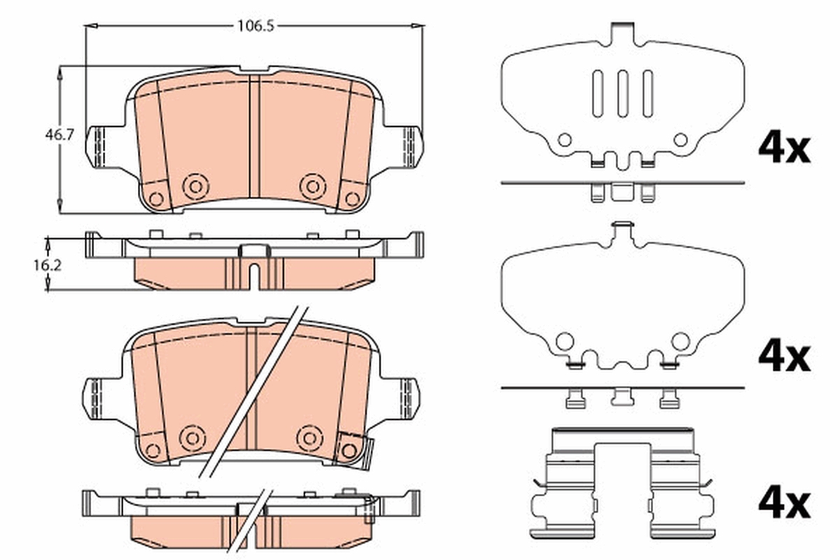 Placute frana TRW GDB2184