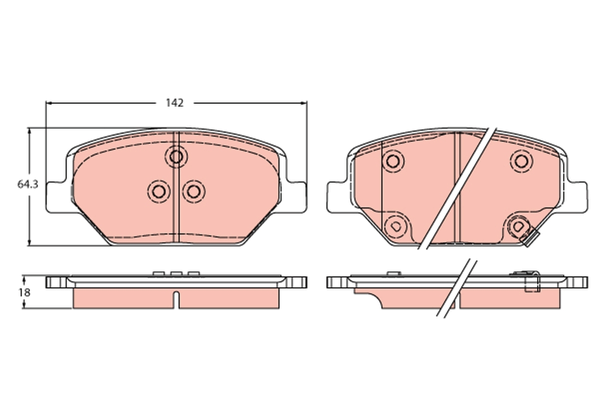 Placute frana TRW GDB2185