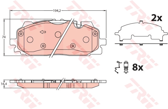 Placute frana TRW GDB2190
