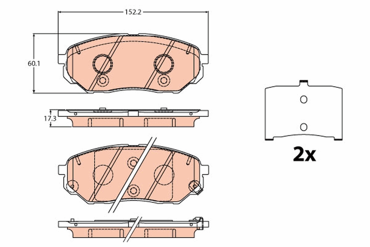 Placute frana TRW GDB2195