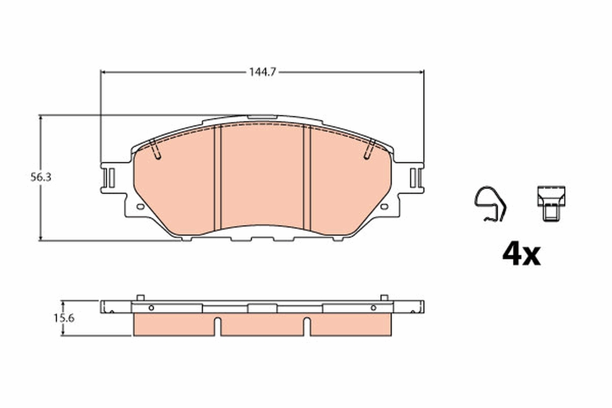 Placute frana TRW GDB2196