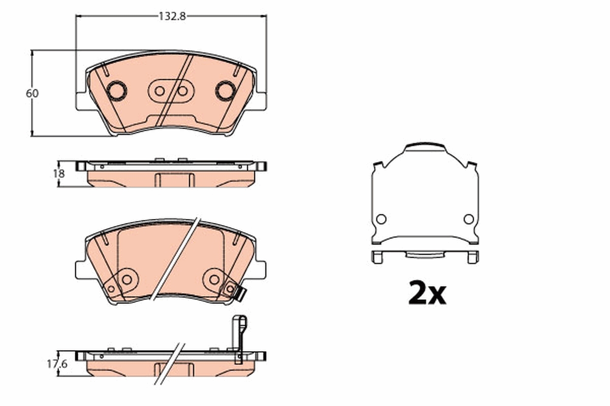 Placute frana TRW GDB2203