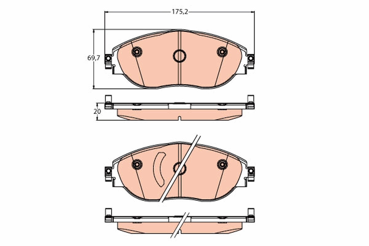 Placute frana TRW GDB2219