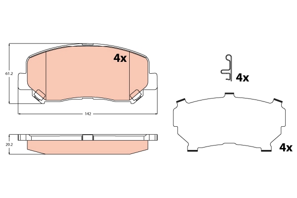 Placute frana TRW GDB2246