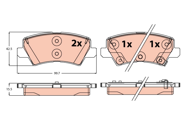 Placute frana TRW GDB2248