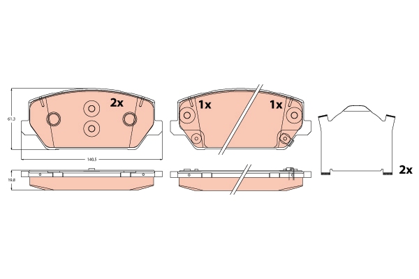 Placute frana TRW GDB2251