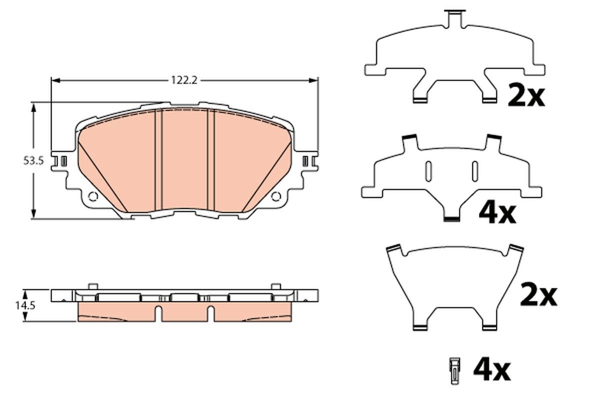 Placute frana TRW GDB2285