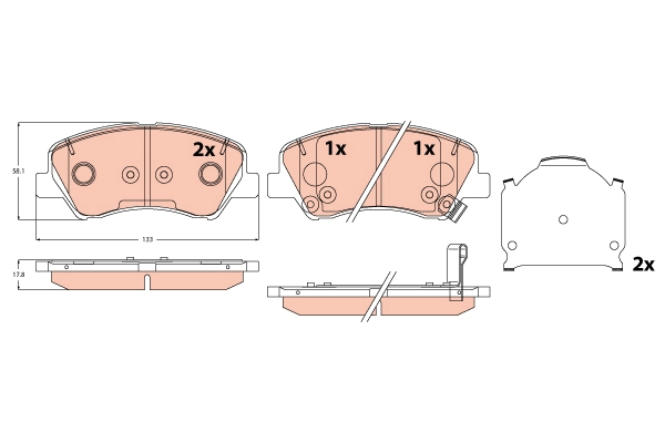 Placute frana TRW GDB2310