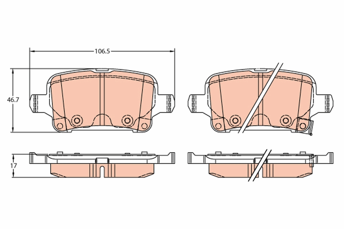 Placute frana TRW GDB2317