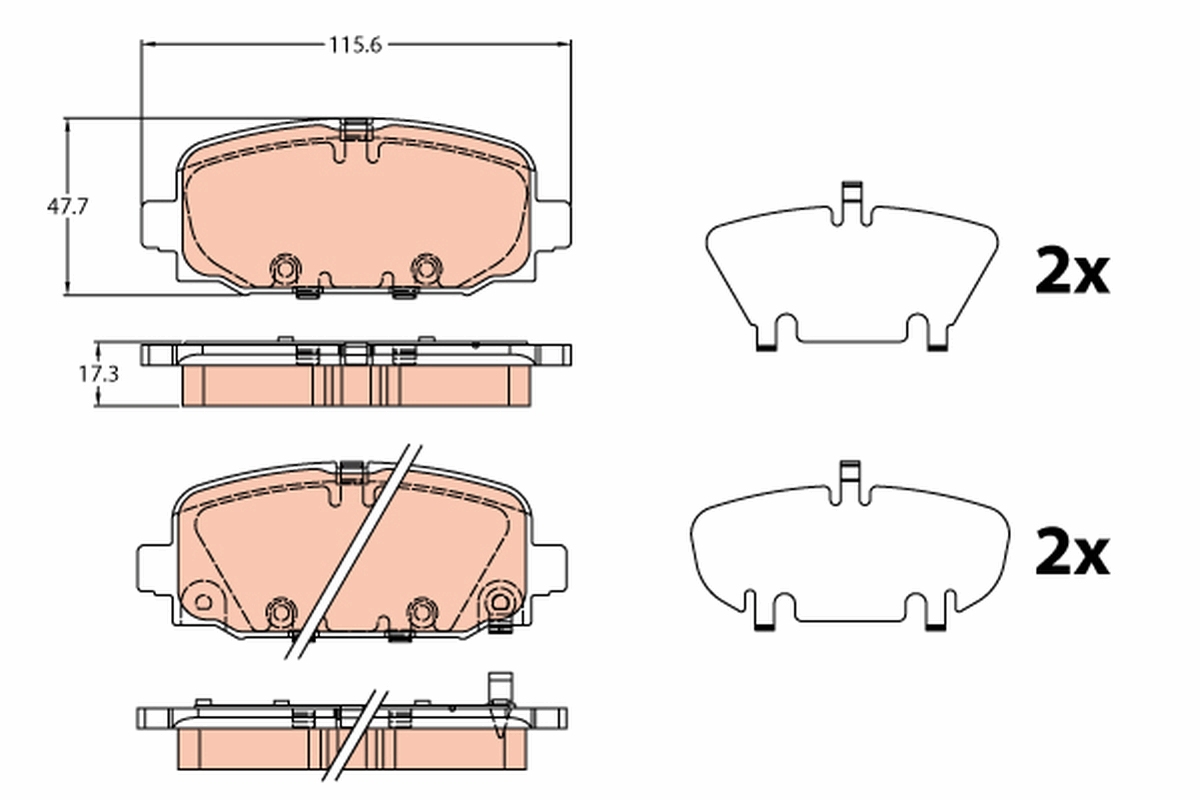 Placute frana TRW GDB2321