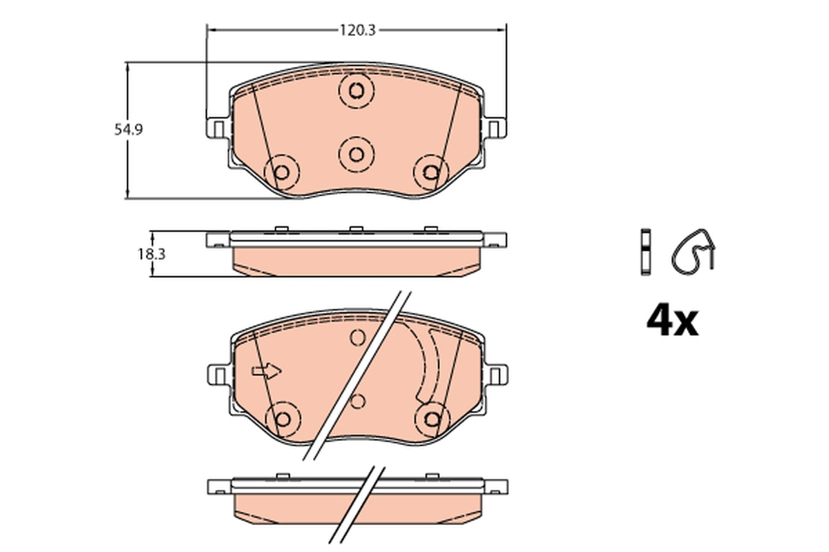 Placute frana TRW GDB2324