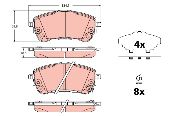 Placute frana TRW GDB2345