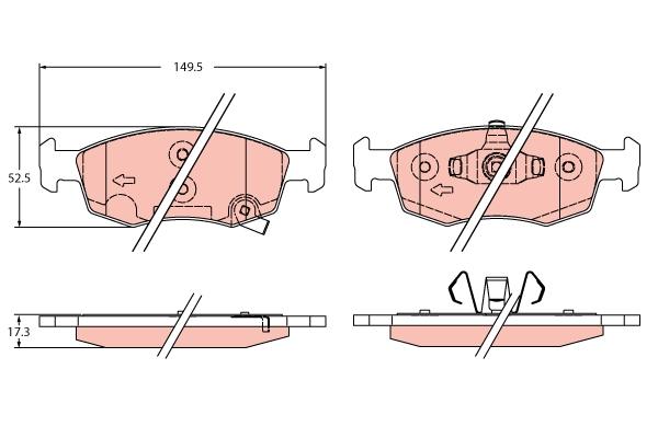 Placute frana TRW GDB2350