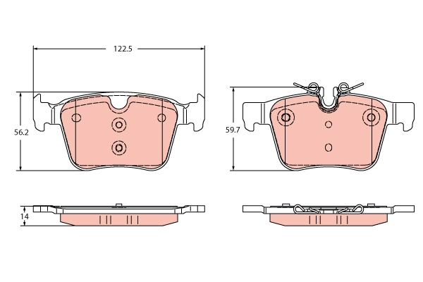Placute frana TRW GDB2351