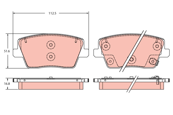 Placute frana TRW GDB2355