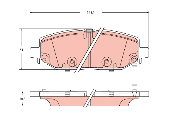 Placute frana TRW GDB2360