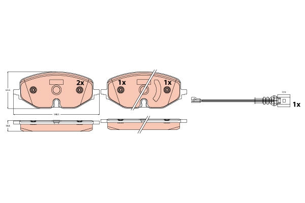 Placute frana TRW GDB2392