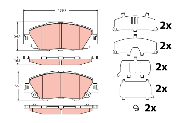Placute frana TRW GDB2394