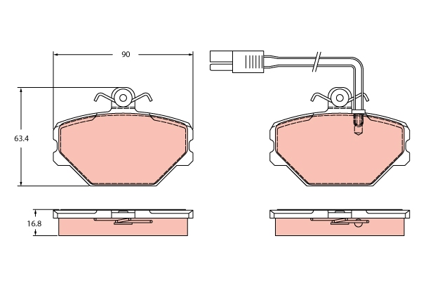 Placute frana TRW GDB2396
