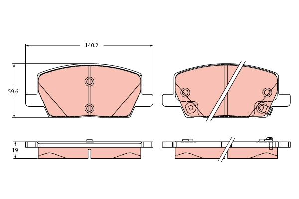 Placute frana TRW GDB2407