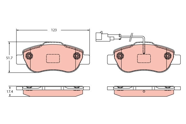 Placute frana TRW GDB2415