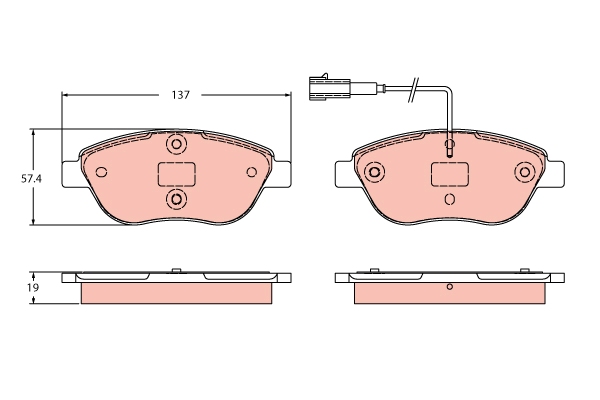 Placute frana TRW GDB2421