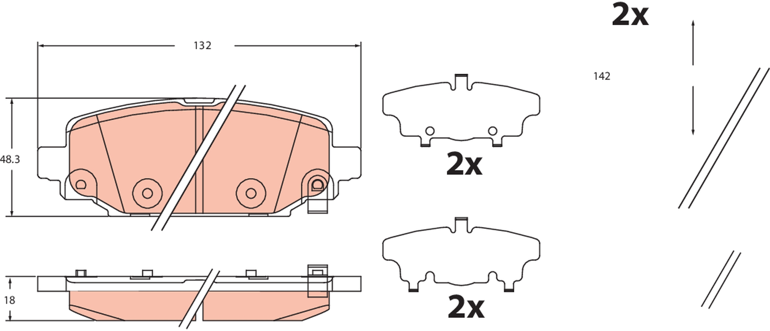 Placute frana TRW GDB2461