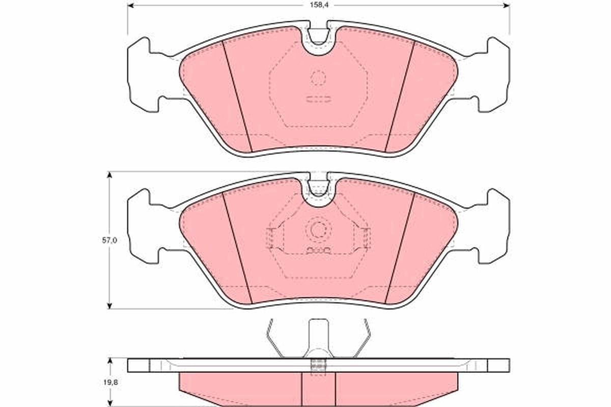 Placute frana TRW GDB298