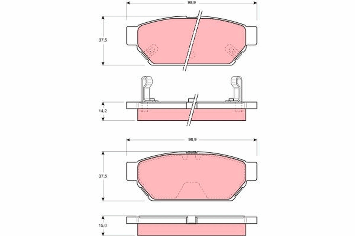 Placute frana TRW GDB3045