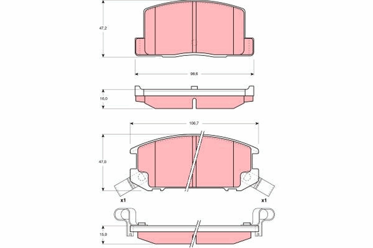 Placute frana TRW GDB3058