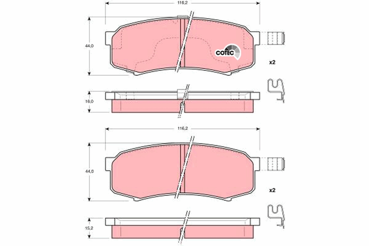 Placute frana TRW GDB3110