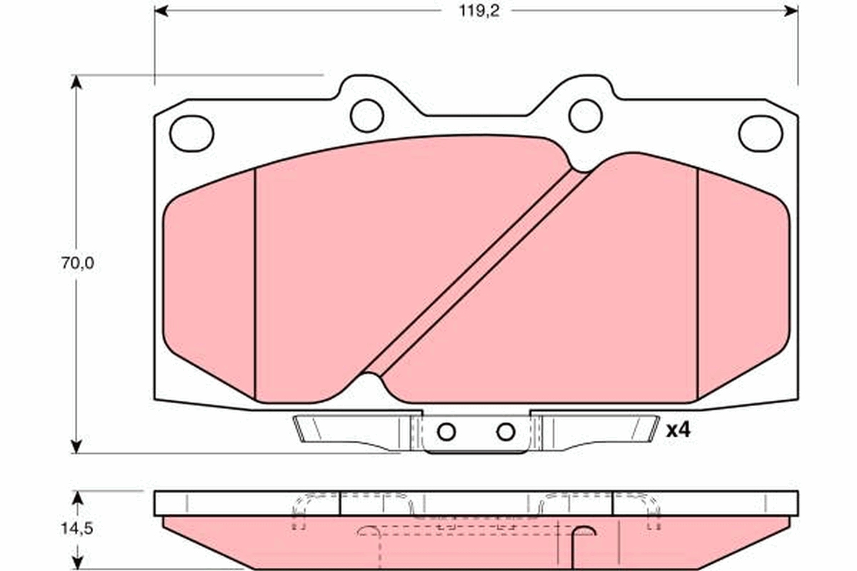 Placute frana TRW GDB3131