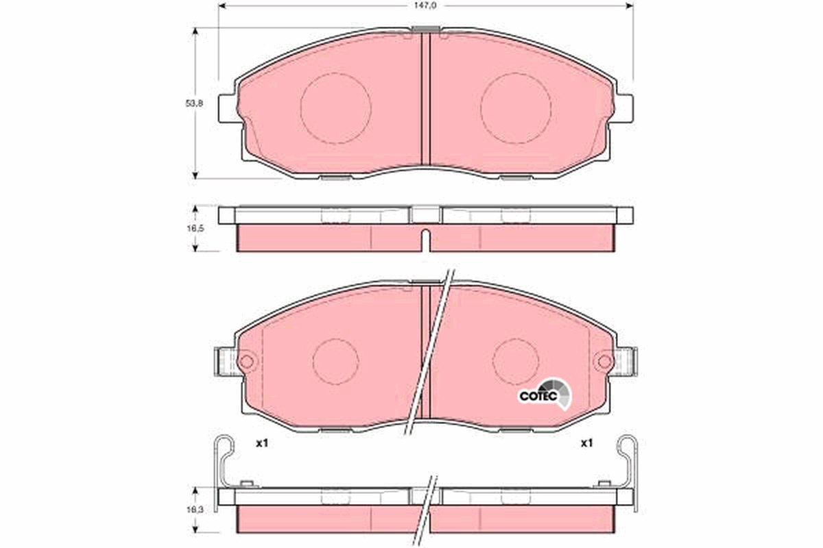 Placute frana TRW GDB3201