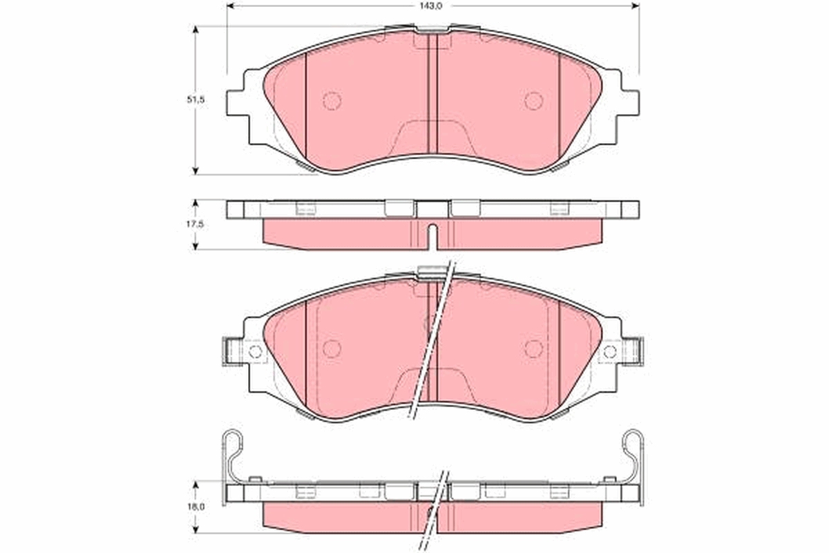 Placute frana TRW GDB3216