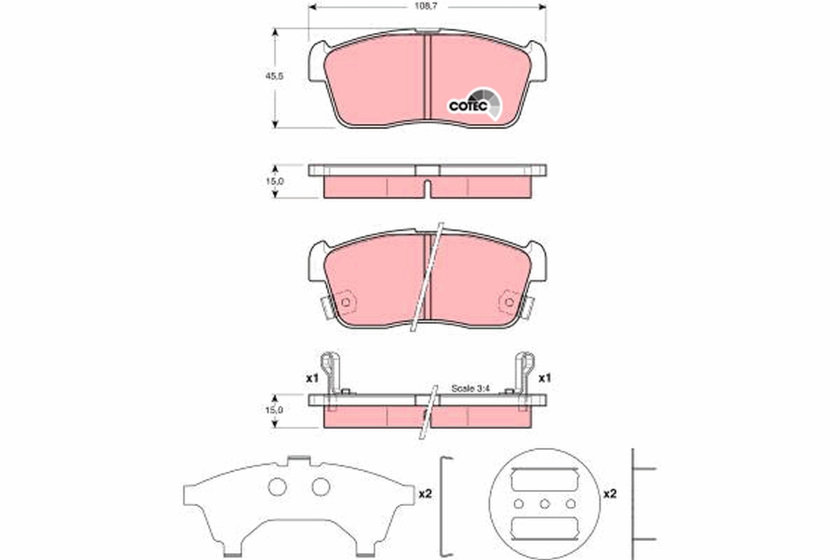 Placute frana TRW GDB3236