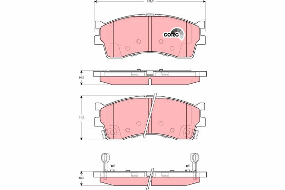 Placute frana TRW GDB3285
