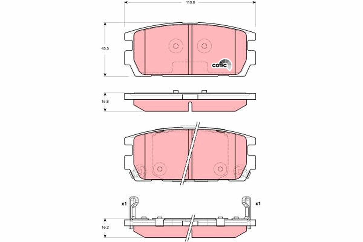 Placute frana TRW GDB3296
