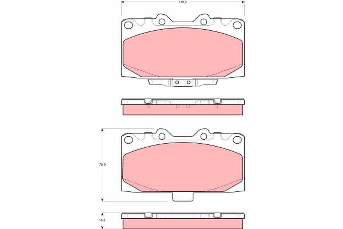 Placute frana TRW GDB3307