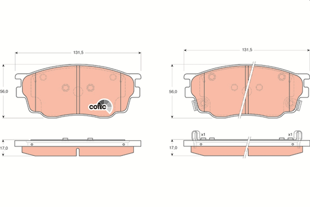 Placute frana TRW GDB3309
