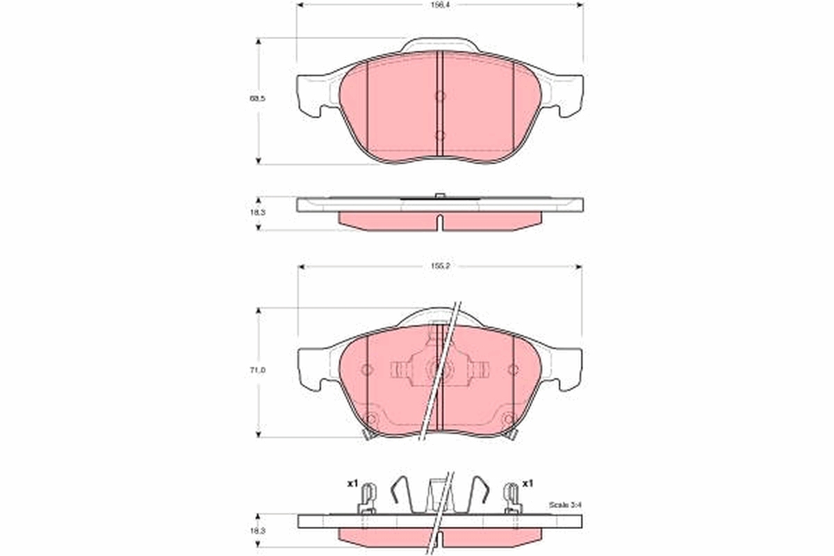 Placute frana TRW GDB3335