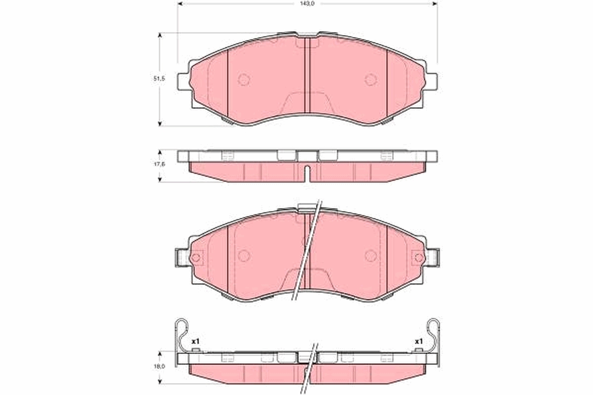 Placute frana TRW GDB3345