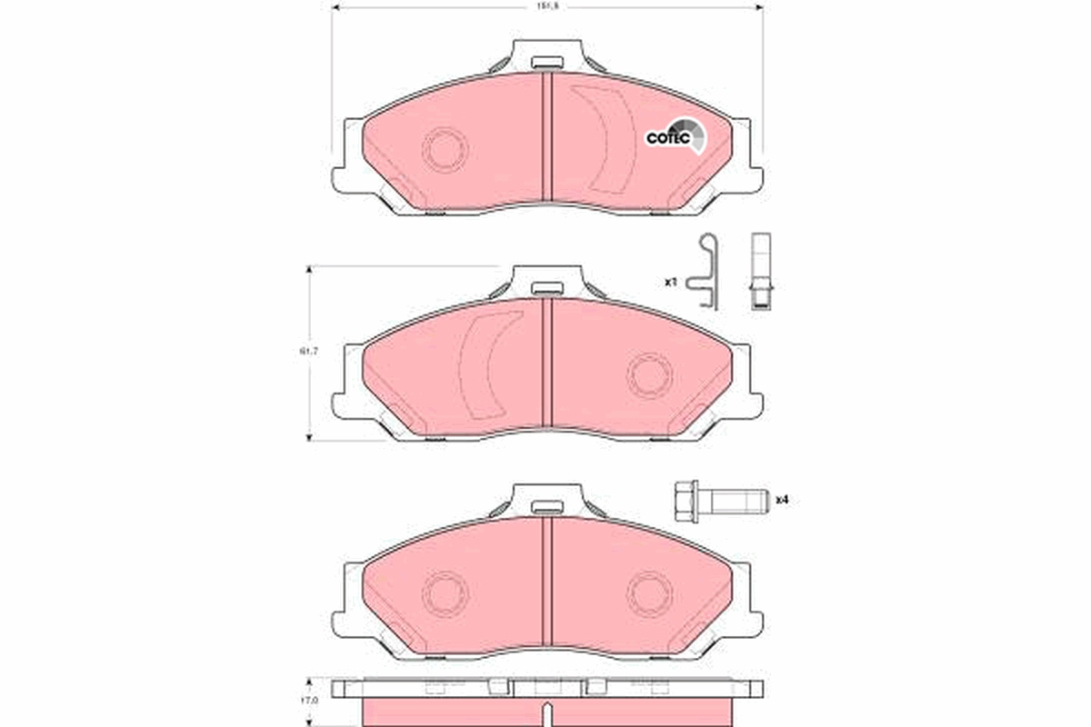 Placute frana TRW GDB3353