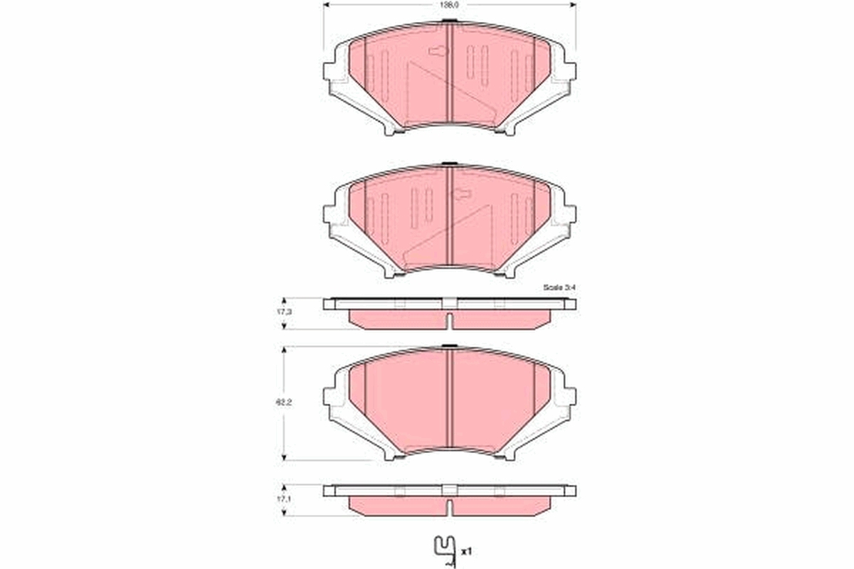 Placute frana TRW GDB3356