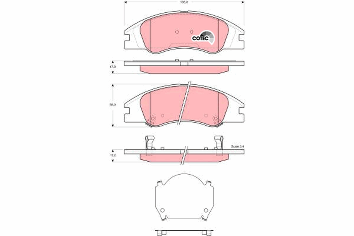 Placute frana TRW GDB3367